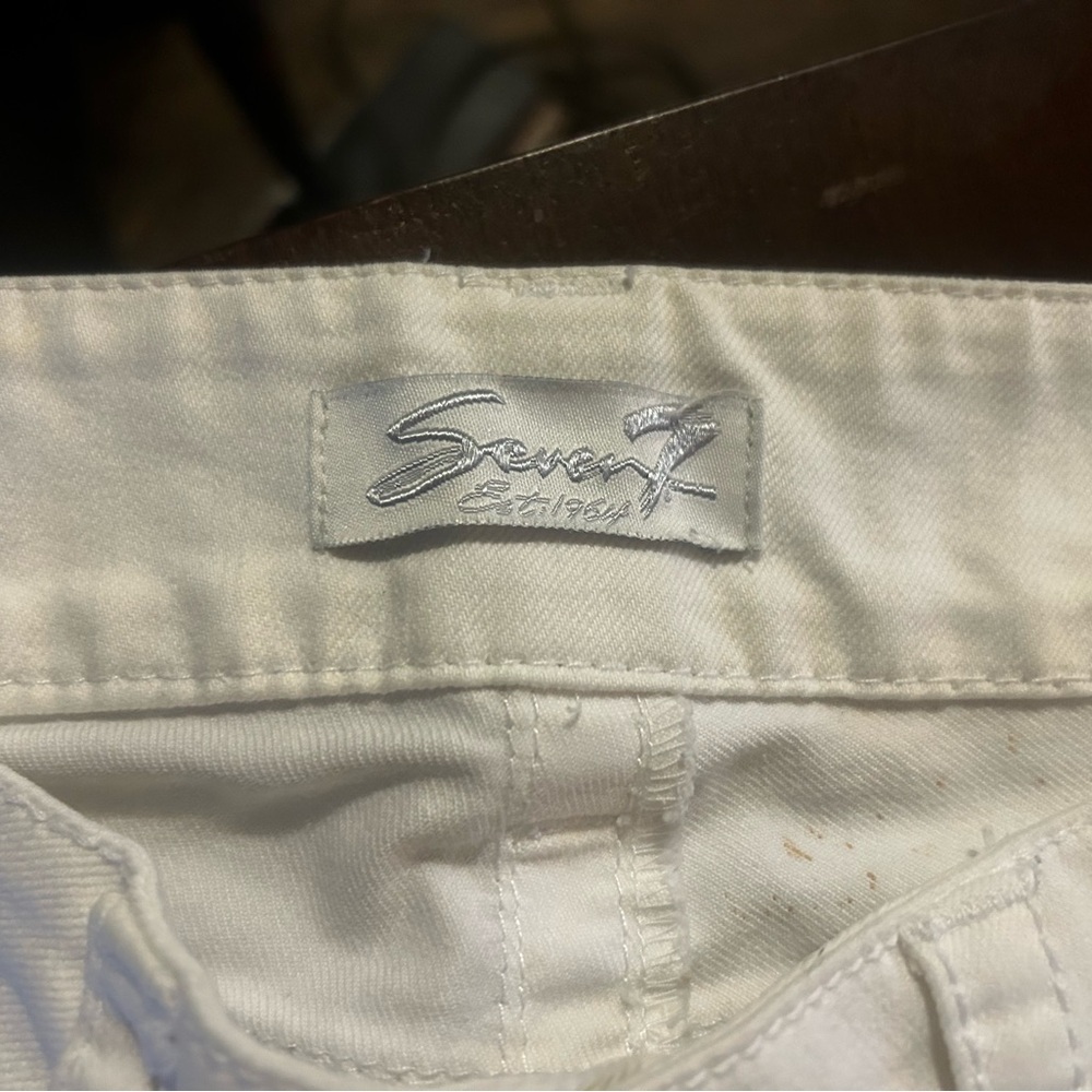 Seven7 Cream Denim Jean cropped - Picture 2 of 9